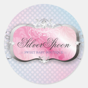 311 Silver Spoon Baby Boutique Runder Aufkleber
