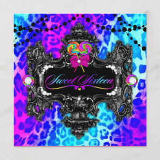 311 Süßigkeits-Märchenland-Leopard-Bonbon 16 Einladung