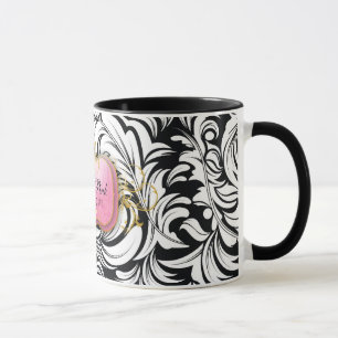 311-The verschwenden rosa Schwarzes der Platten- Tasse
