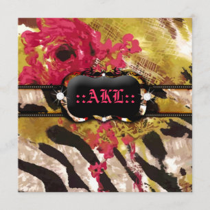 311-Tigress/Zebra-Rose Bachelorette Einladung