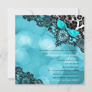 311 Traum in Lights Leopard & Lace Aqua Einladung