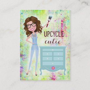 311 Upcycle Süsse brünett Visitenkarte