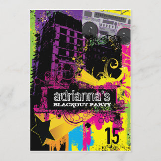311 Urban Setting Blackout Party Einladung