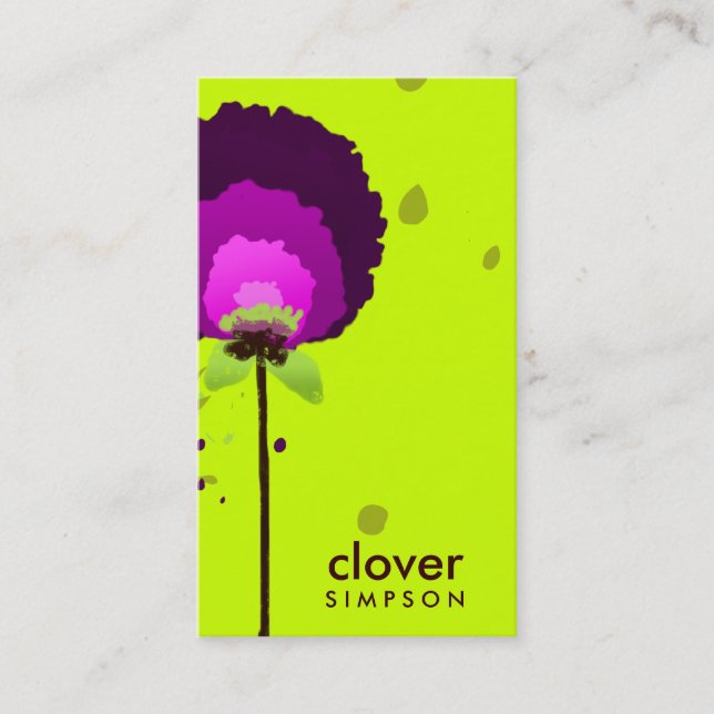 311-VERFÜHRERISCHES LILA ALLIUM | NEON VISITENKARTE (Vorderseite)