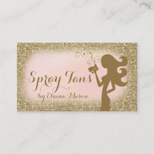 311 Vintage Glam Sprühbräune Fashionista Glitter Visitenkarte