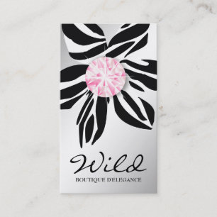 311 wilder rosa Diamant S der Zebra-Blumen-  Visitenkarte