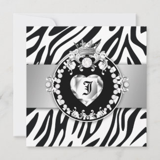 311 Zebra Tique Kiss Queen of Hearts Sweet16 Einladung