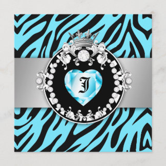 311 Zebra Tique Kiss Queen of Hearts Sweet16 Einladung