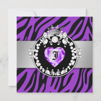 311 Zebra Tique Kiss Queen of Hearts Sweet16 Einladung