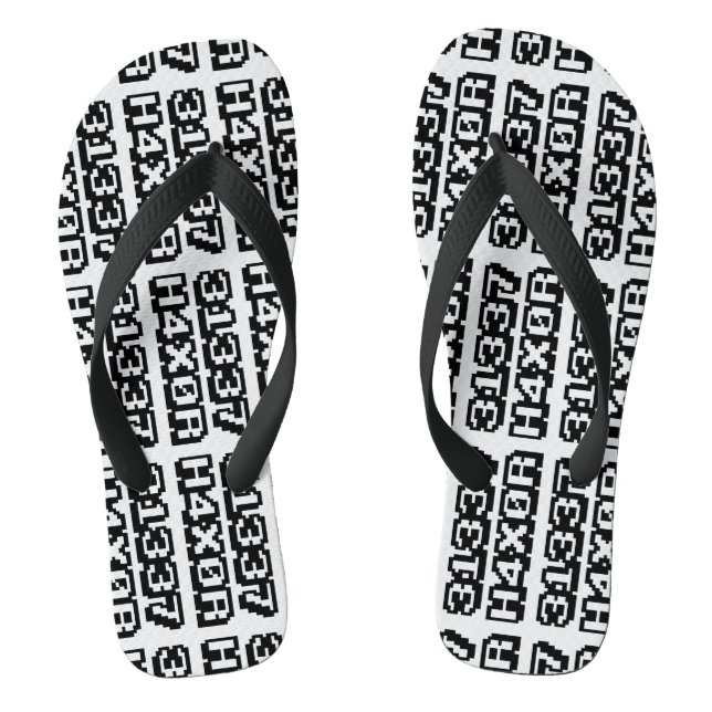 31337 H4X0R FLIP FLOPS (Fußbett)