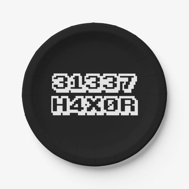 31337 H4X0R PAPPTELLER (Vorderseite)