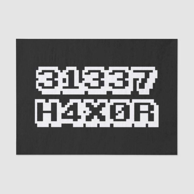 31337 H4X0R SEIDENPAPIER (Vorderseite)