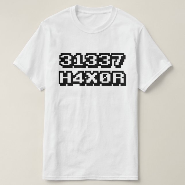 31337 H4X0R T-Shirt (Design vorne)