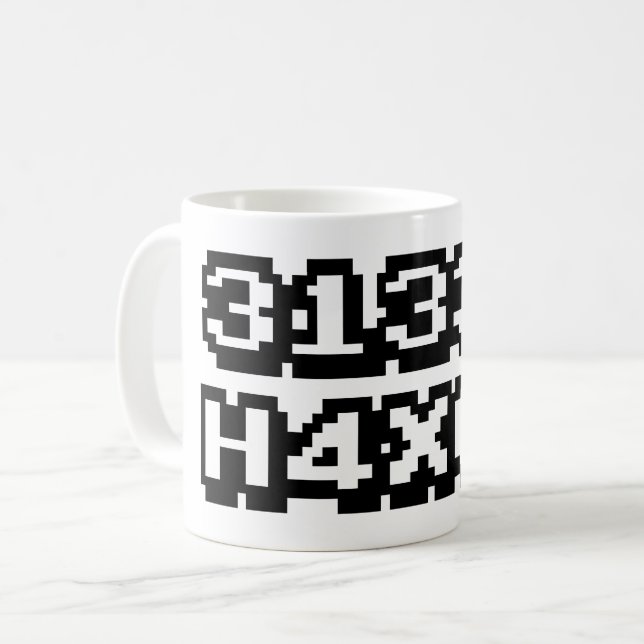 31337 H4X0R TASSE (Vorderseite Links)