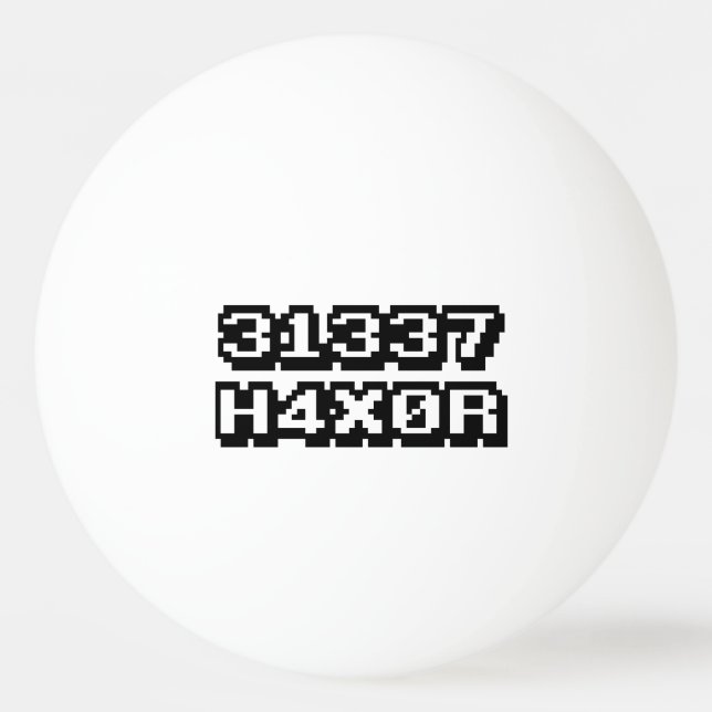 31337 H4X0R TISCHTENNISBALL (Vorderseite)