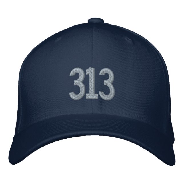 313 bestickter Hut, Basic Flexfit-Wollkappe Bestickte Baseballkappe (Vorderseite)