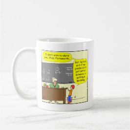 313 jemand erhält einen Prügel Cartoon Tasse