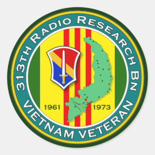 313. RR Bn - ASA Vietnam Runder Aufkleber