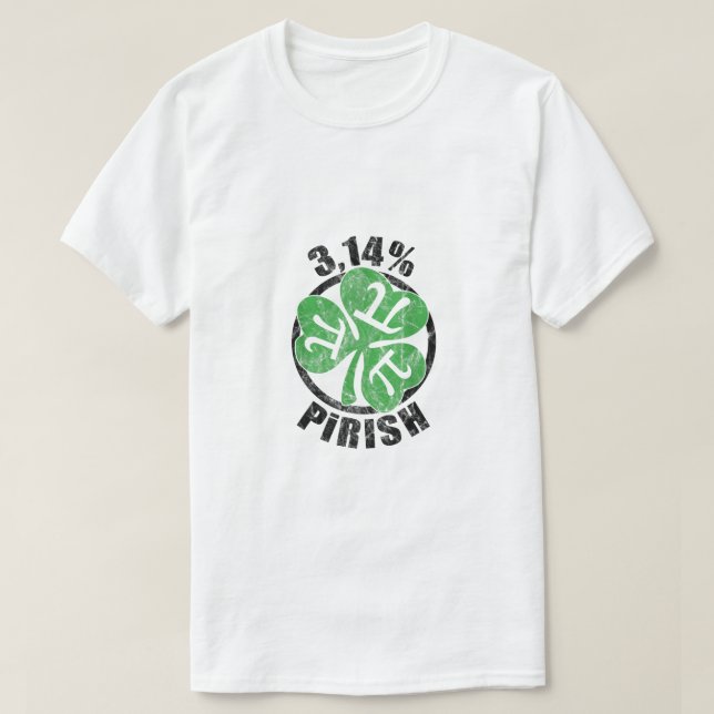 314 % Pirish Irish Clover Pi Day St Patric T-Shirt (Design vorne)
