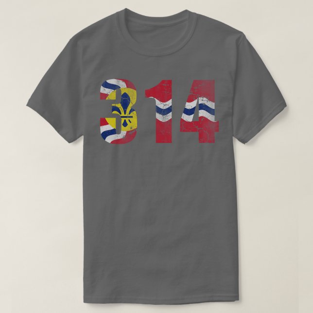 314 St Louis Flag Missouri T-Shirt (Design vorne)
