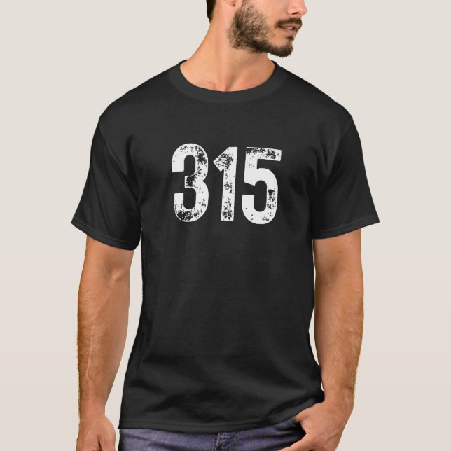 315 Area Code Syracuse NY Mobile Telefone Area Co T-Shirt (Vorderseite)