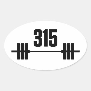 315 kg Barbell Sticker