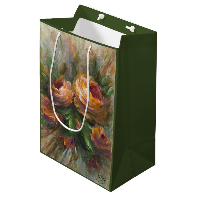 315 Rosen Mittlere Geschenktüte (Vorderseite Schrägansicht)
