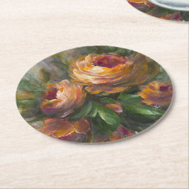 315 Rosen Runder Pappuntersetzer