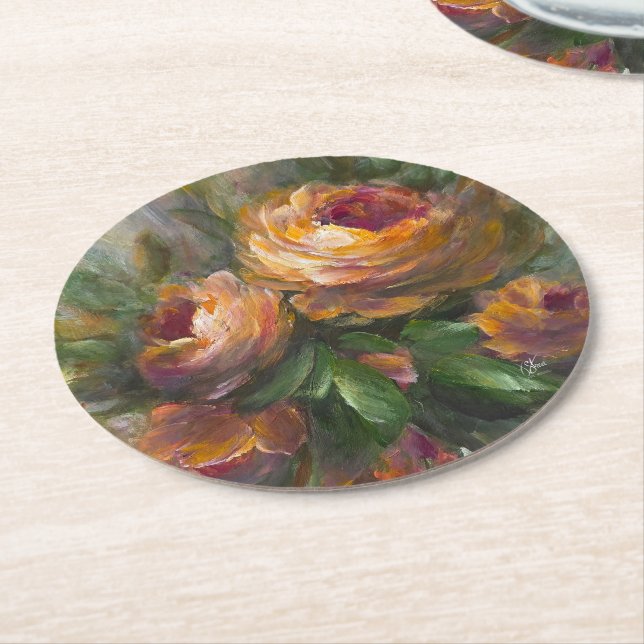 315 Rosen Runder Pappuntersetzer (Angewinkelt)