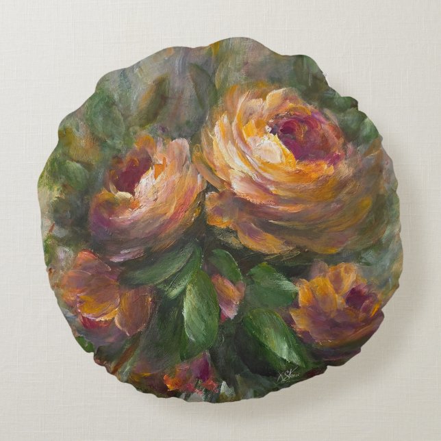 315 Roses Rundes Kissen (Rückseite)