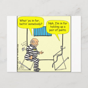 316 Gürtel im Cartoon Postkarte