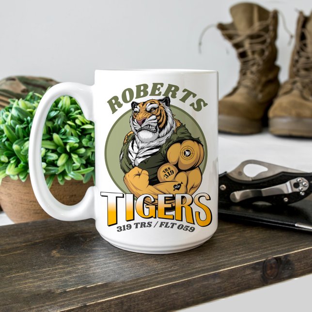 319 Luftwaffe BMT Abschluss Custom Gift Kaffeetasse (319 TRS Tigers Air Force Basic Military Training Graduation gift Airman graduate proud mom or dad)