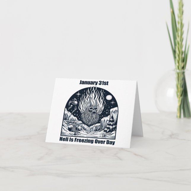 31.01. - Die Hölle friert über Tag Karte (Vorderseite)
