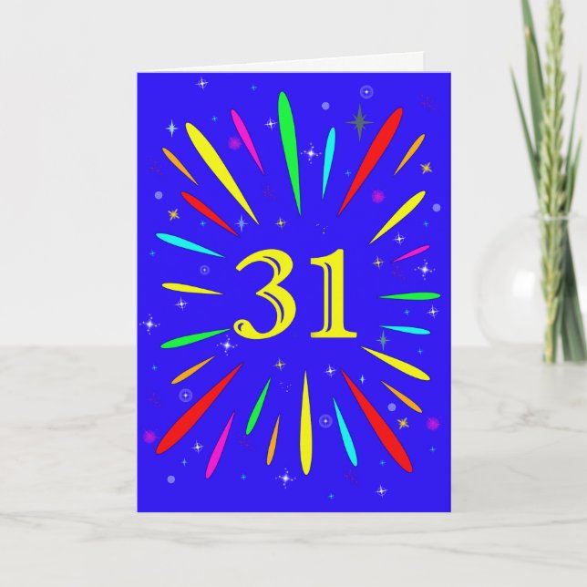 31. Birthday Explosion Card Karte (Vorderseite)