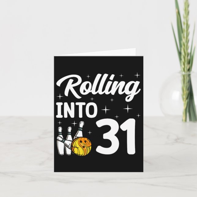 31. Bowling 31. Geburtstag Karte (Vorderseite)