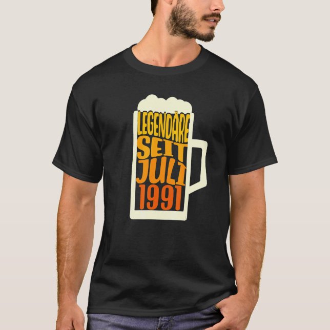 31. Geburtstag Bierleder seit Juli 1991 T-Shirt (Vorderseite)
