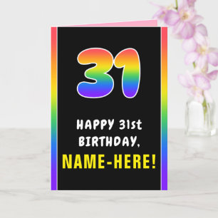 31. Geburtstag: Farbiger Regenbogen # 31, Individu Karte