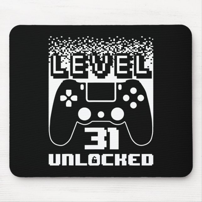 31. Geburtstag für Männer Stufe 31 Unverriegelter  Mousepad (Vorne)