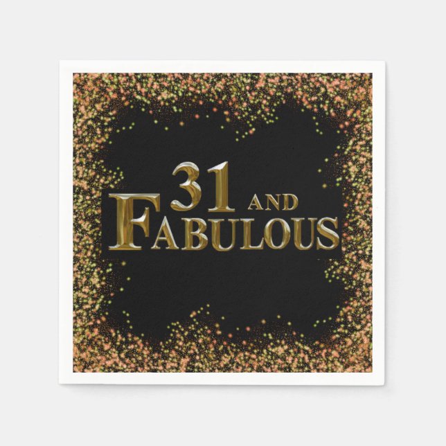 31. Geburtstag Serviette (Vorderseite)