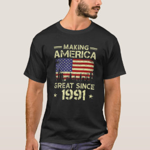 31. Geburtstag Vintage Making American Flag Great T-Shirt