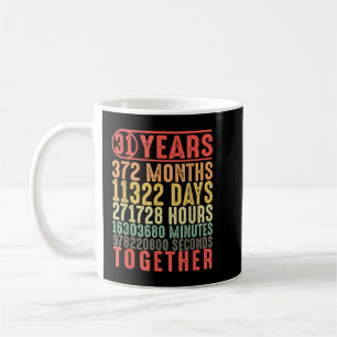 31 Jahr 31. Hochzeit Jubiläum Geschenke für Sie Kaffeetasse