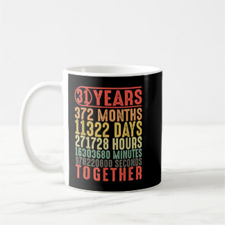 31 Jahr 31. Hochzeit Jubiläum Geschenke für Sie Kaffeetasse