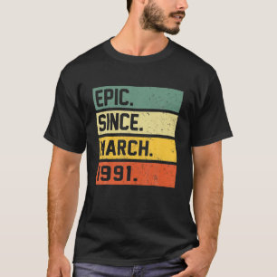 31 Jahre alt Retro Geburtstagsgeschenk Epic seit M T-Shirt