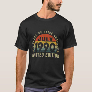 31 Jahre alt Vintag 1990 Limited Edition 31. Bir T-Shirt