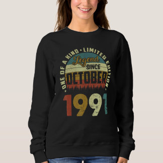 31 Jahre alte Legende seit Oktober 1991 31. Geburt Sweatshirt