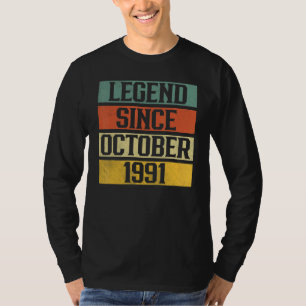 31 Jahre alte Legende seit Oktober 1991 31. Geburt T-Shirt