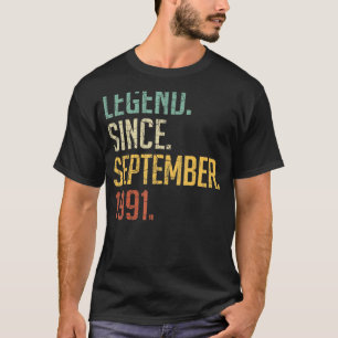 31 Jahre alte Legende seit September 1991 31. Bir T-Shirt