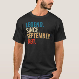 31 Jahre alte Legende seit September 1991 31. Gebu T-Shirt