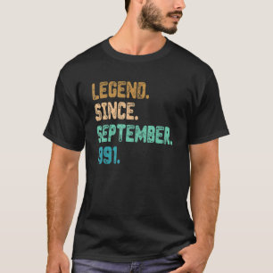 31 Jahre alte Legende seit September 1991 31. Gebu T-Shirt