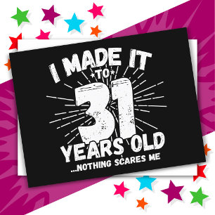 31 Jahre alter sarkastischer Meme Lustiges 31. Geb Postkarte